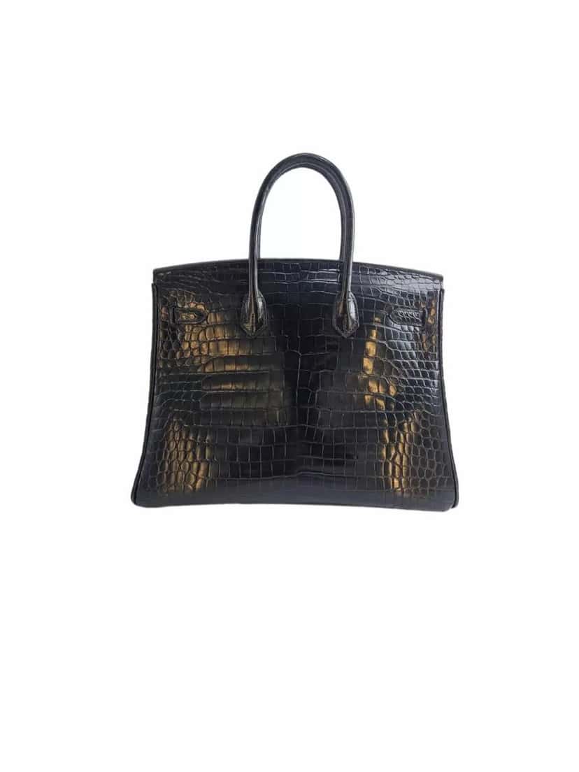 Hermès Birkin 35 Crocodile Porosus Black Leather Good condition - Model View