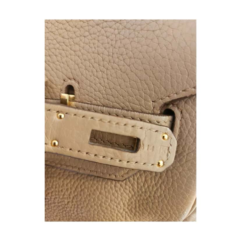 Hermès Birkin 35 Gold Hardware Beige Leather Gold Good condition - Back View