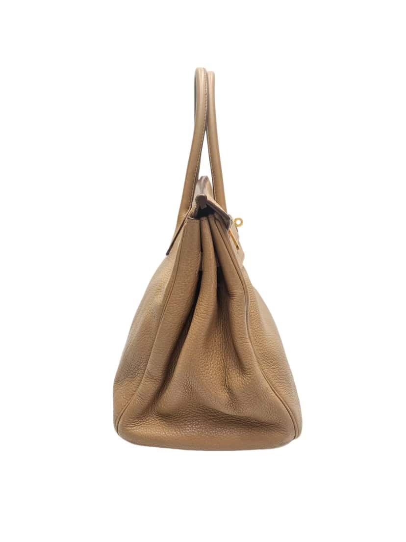 Hermès Birkin 35 Gold Hardware Beige Leather Gold Good condition - Inside View