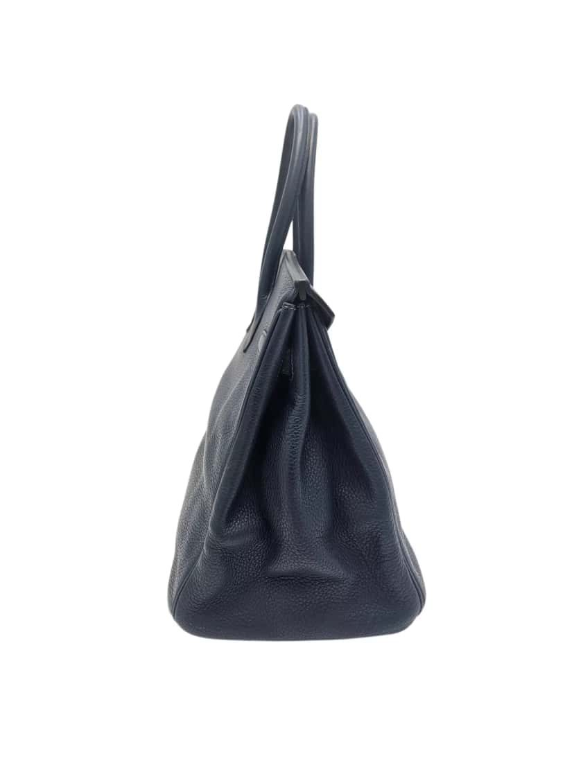 Hermès Birking 35 Clemence Gold Blue Leather Gold Good condition - Inside View