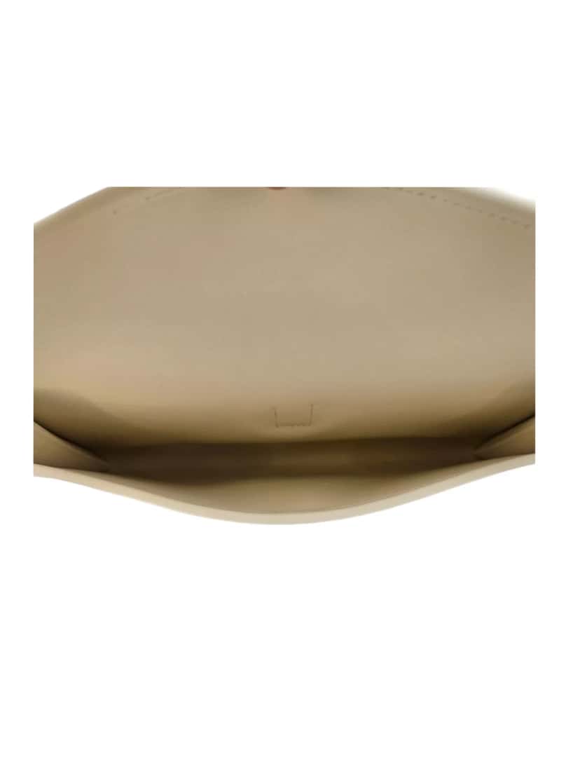 Hermès Pochette Jige Elan Clutch White Leather Never worn - Inside View