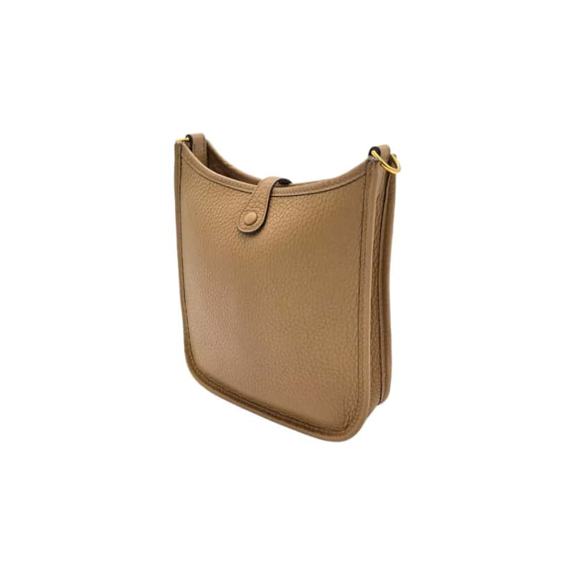 Hermès Evelyne Clemence Gold TPM Brown Leather Good condition - Back View