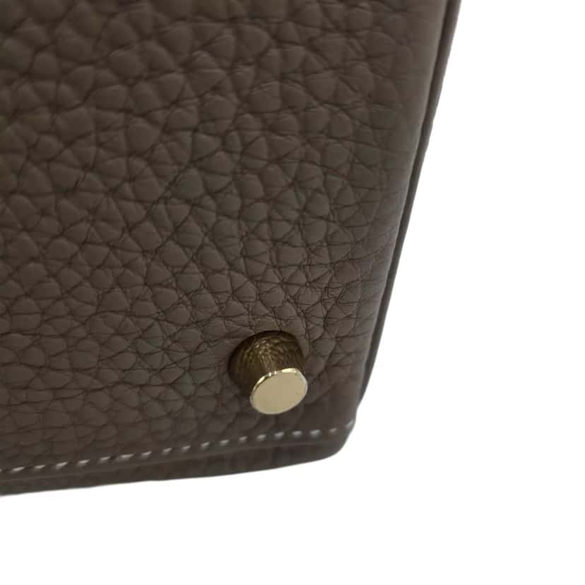 Hermès Kelly 35 Togo Retourne Grey Leather Gold Never worn - Box View