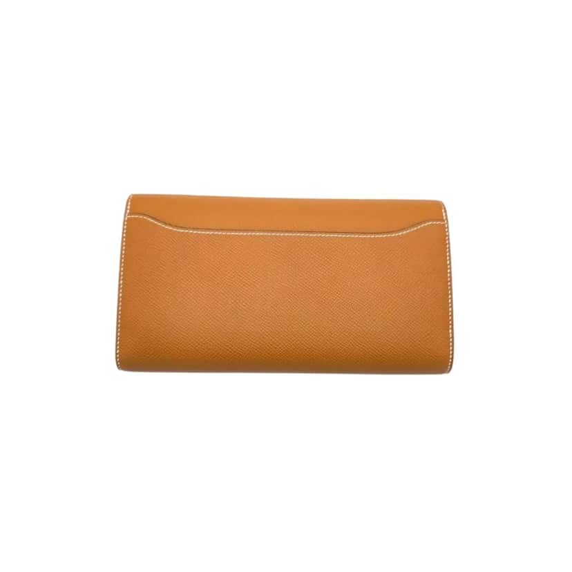 Hermès Gold Epsom Constance Wallet Gold Leather Never worn - Model View