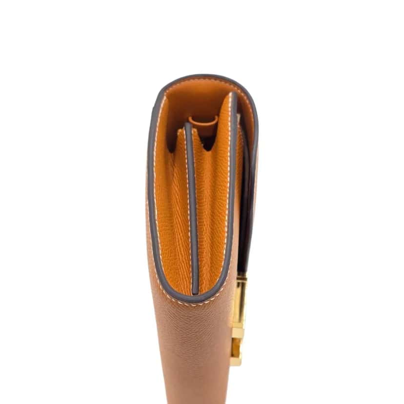 Hermès Gold Epsom Constance Wallet Gold Leather Never worn - Box View