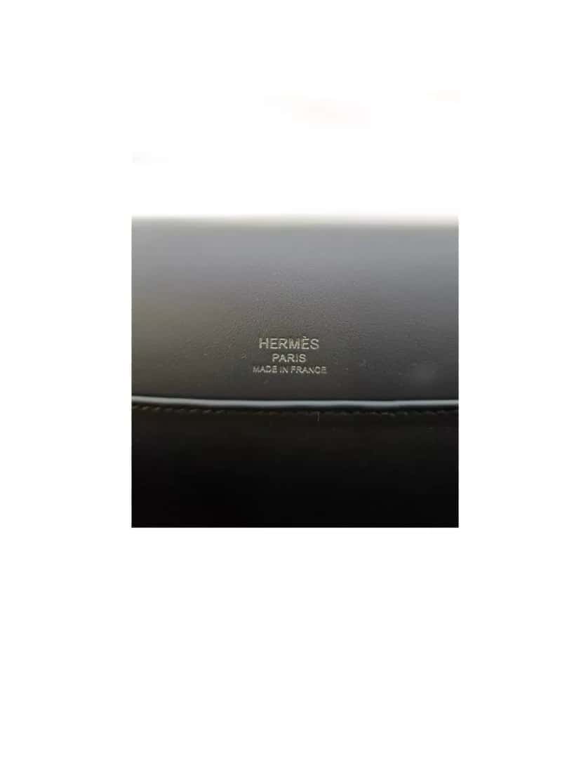 Hermès Geta Gris Chèvre Leather Grey Leather Never worn - Box View