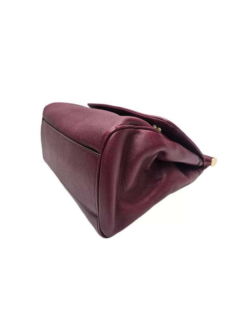 Dolce & Gabbana Dauphine Miss Sicily Burgundy Leather Very good condition - Back View