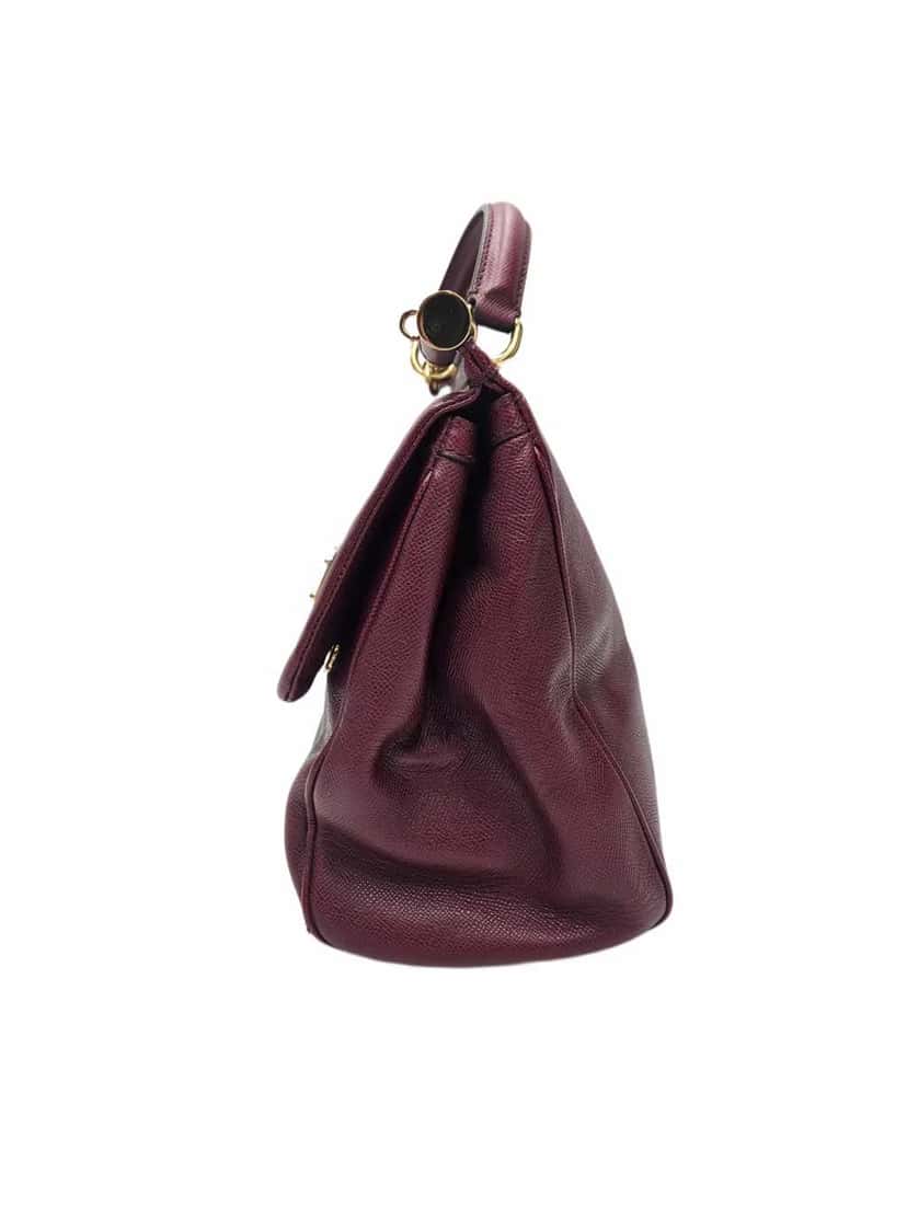 Dolce & Gabbana Dauphine Miss Sicily Burgundy Leather Very good condition - Model View