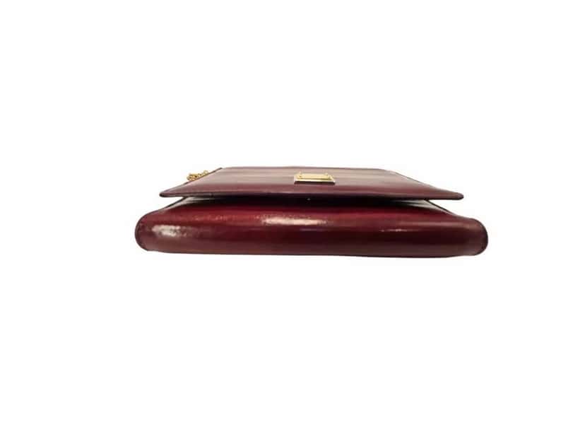 Dolce & Gabbana Tricolor Eel Sicily Bag Burgundy Leather Very good condition - Back View