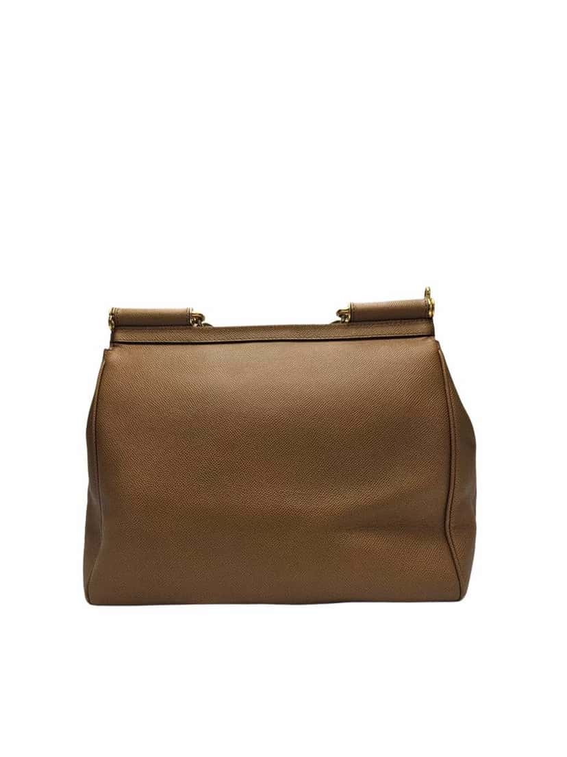 Dolce & Gabbana BROWN ‘Sicily’ Shoulder Bag Brown Leather Very good condition - Inside View
