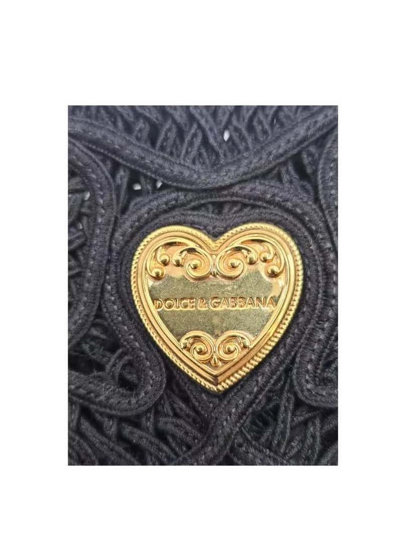 Dolce & Gabbana Beatrice Lace Tote Bag Black Very good condition - Box View