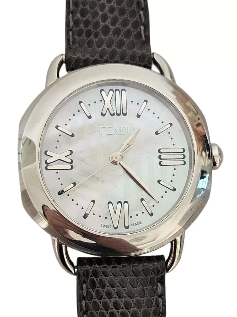 Fendi Selleria Women's Watch Grey Stainless steel Never worn - Front View