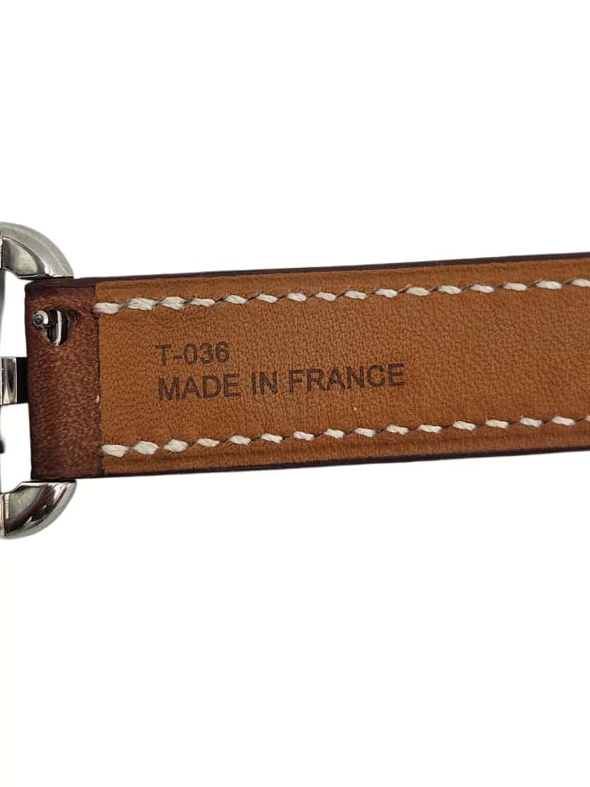 Hermès Silver Leather Wristwatch Silver Silver Very good condition - Inside View