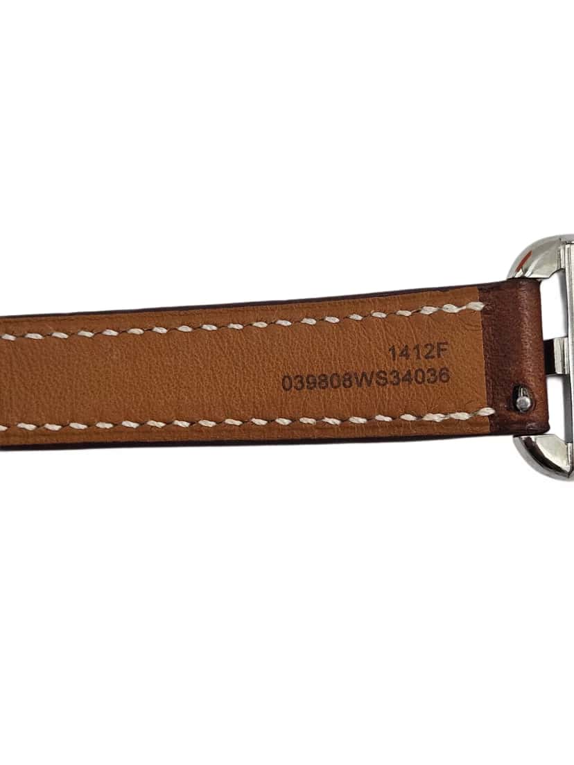 Hermès Silver Leather Wristwatch Silver Silver Very good condition - Model View