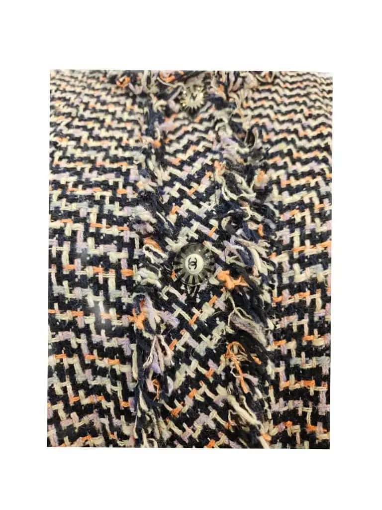 Chanel Fringe Fantasy Tweed Jacket MultiColor Cotton Very good condition - Model View