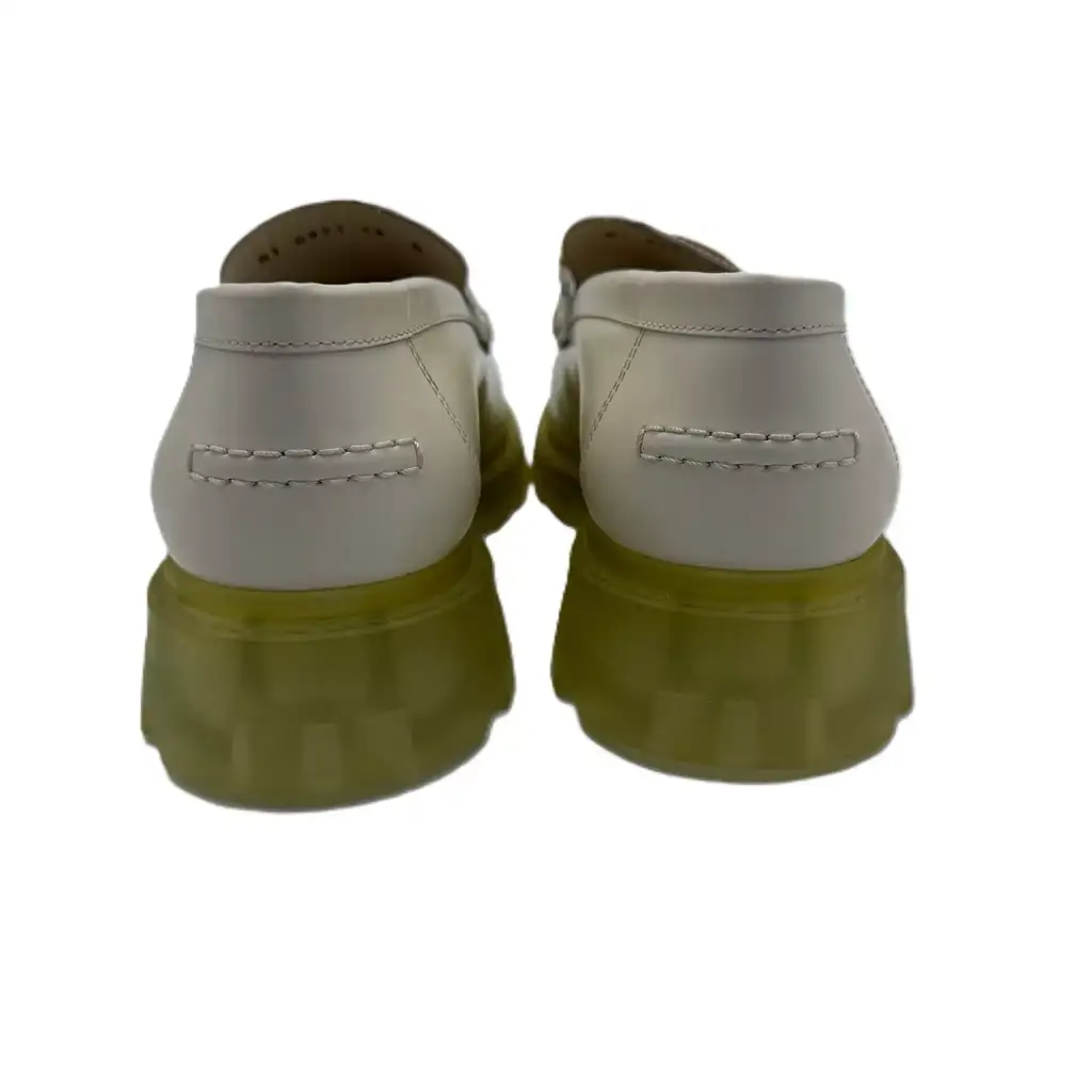 Christian Dior White Leather Code Loafers White Leather Very good condition - Back View