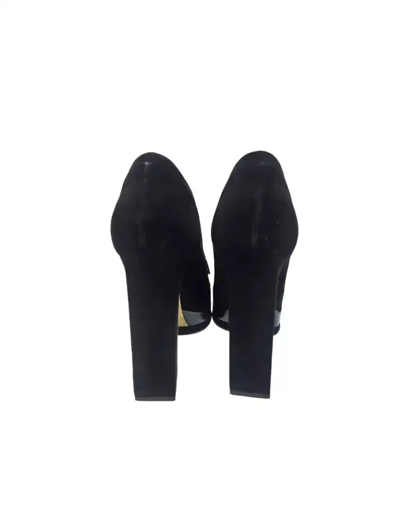 Chanel Suede Cap Toe Boots Black Leather Very good condition - Box View