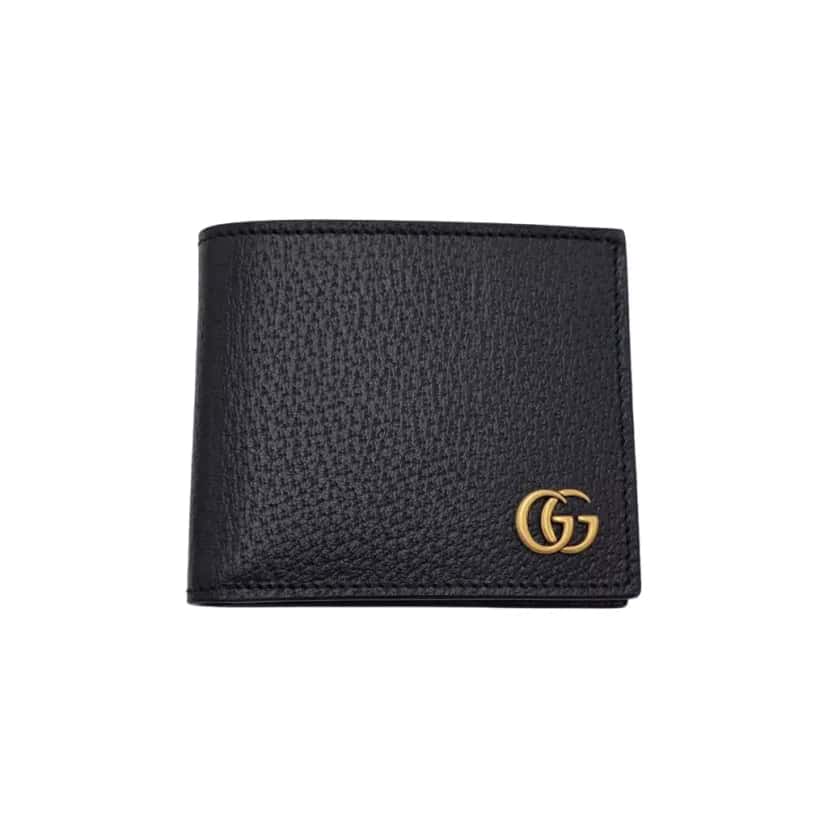 Gucci Leather GG Bi-Fold Wallet Black Leather Very good condition - Front View