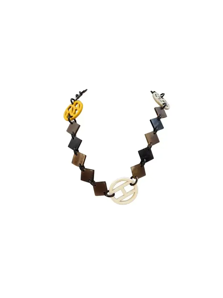 Hermès Buffalo Horn Lacquer Necklace MultiColor Good condition - Inside View