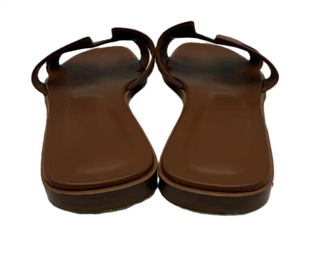 Hermès Femme Oran V Sandals Brown Leather Good condition - Model View