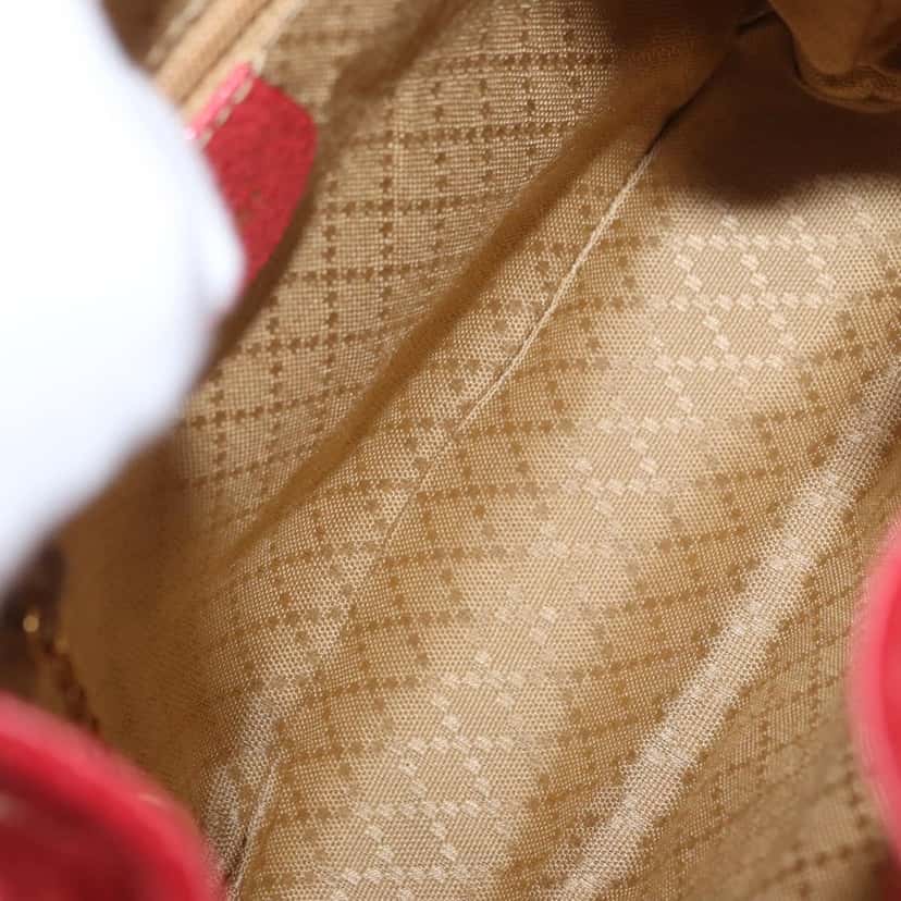 Gucci Vintage Bamboo Backpack Red Suede Good condition - Box View