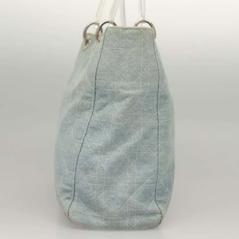 Christian Dior Vintage Lady Dior Bag Blue Canvas Good condition - Model View