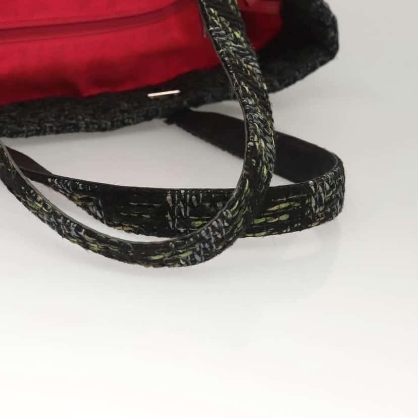 Chanel Cambon Tote Black Tweed Good condition - Box View