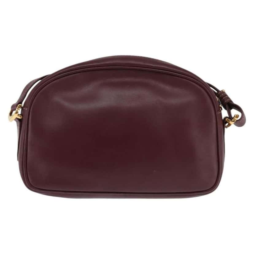 Cartier Must de Cartier Shoulder Bag Burgundy Leather Good condition - Back View