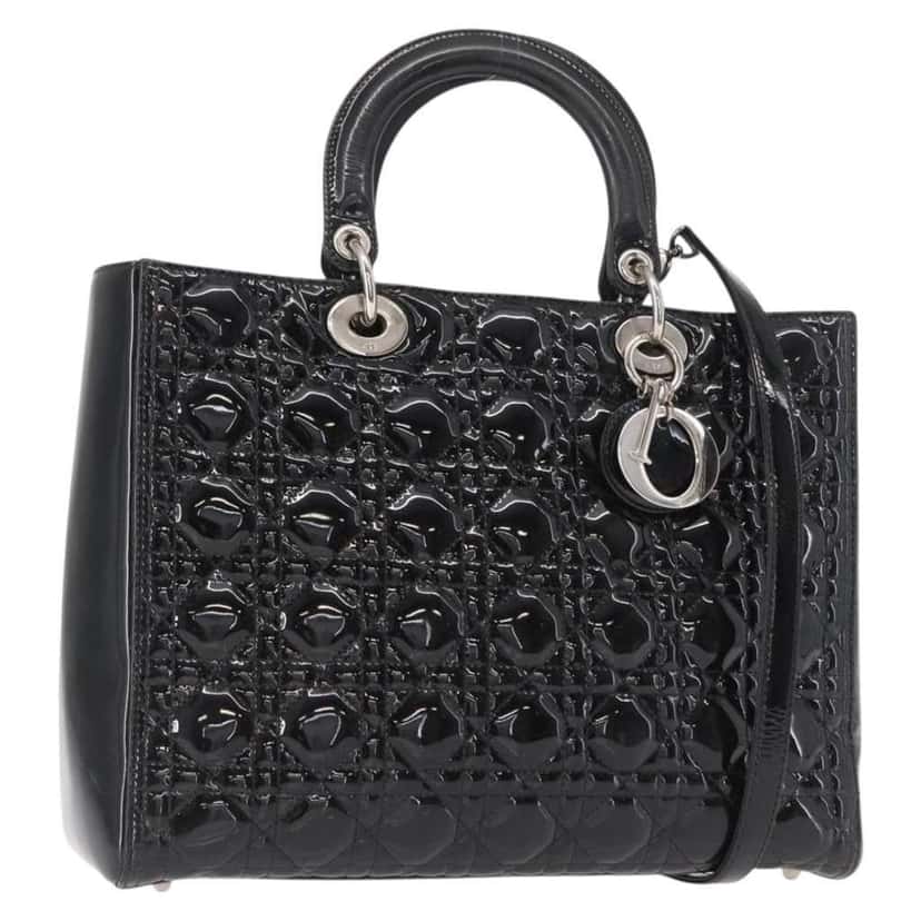 Christian Dior Lady Dior Bag Black Good condition - Front View