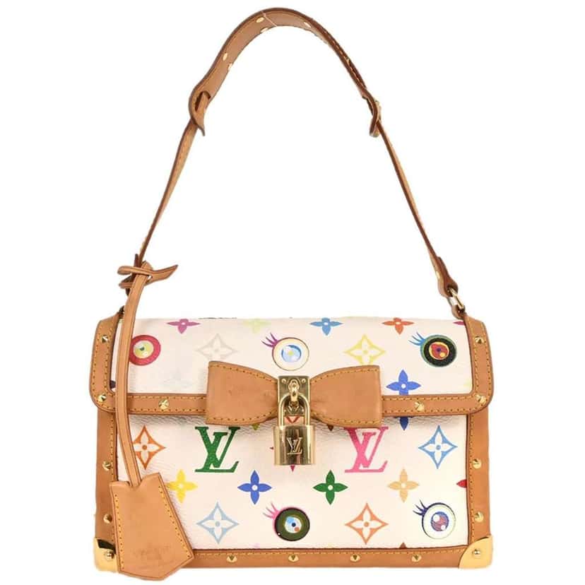 Louis Vuitton Eye Miss You Bag White Canvas Good condition - Front View
