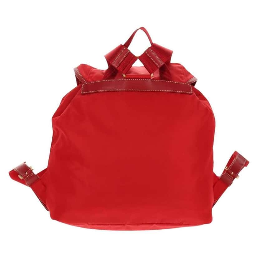 Prada Vela Double Front Pocket Backpack Red Good condition - Back View