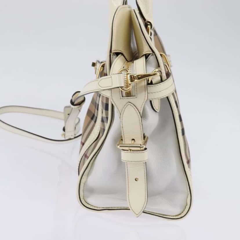 Burberry Minford Satchel Beige Canvas Good condition - Inside View
