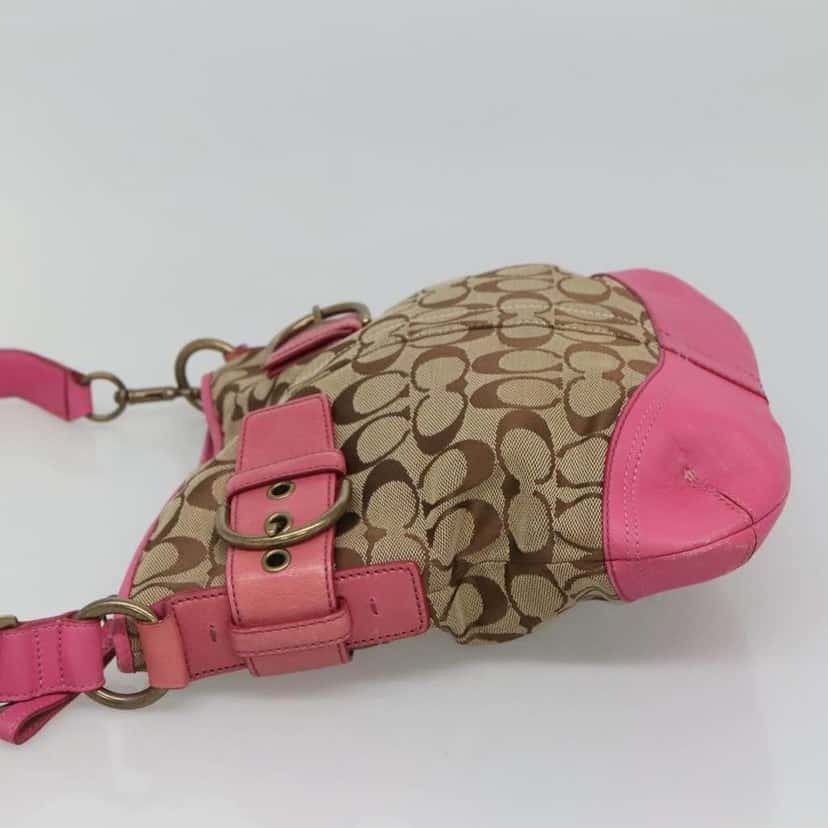 Coach Bag Beige Canvas Good condition - Model View