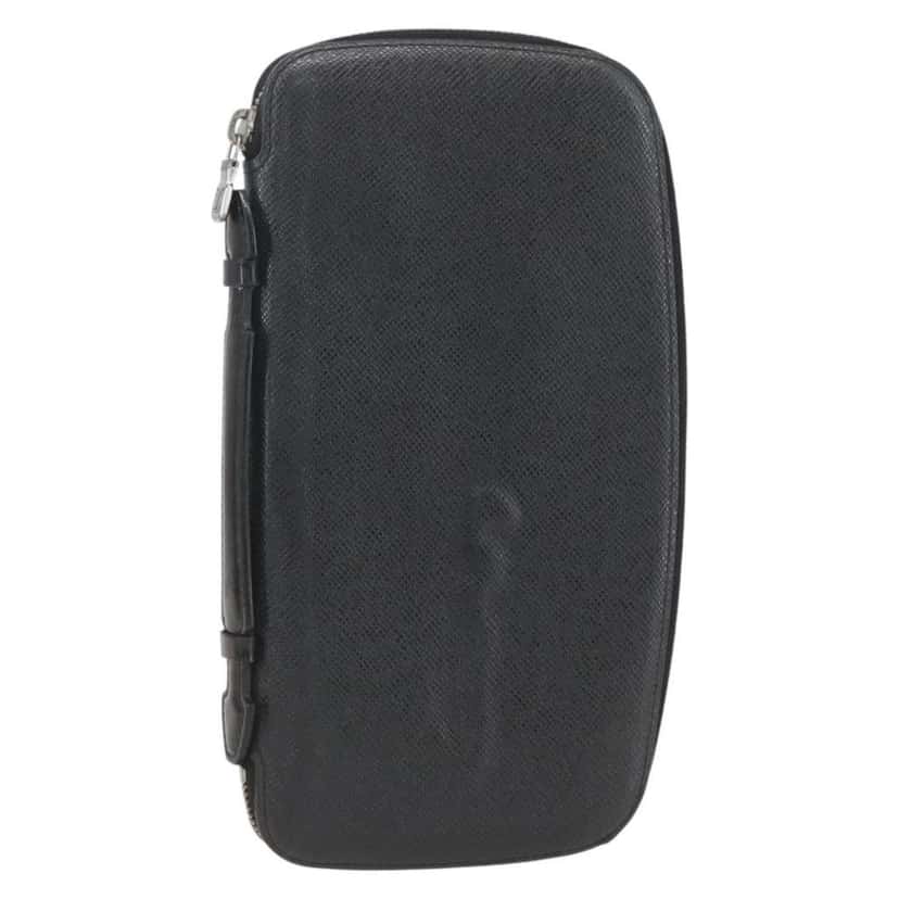 Louis Vuitton Atoll Organizer Wallet Black Leather Good condition - Front View
