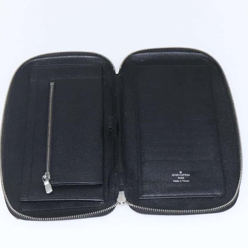 Louis Vuitton Atoll Organizer Wallet Black Leather Good condition - Box View