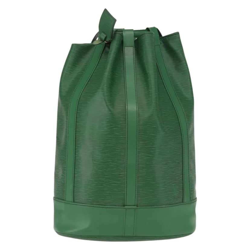 Louis Vuitton Randonnee Backpack Green Leather Good condition - Front View