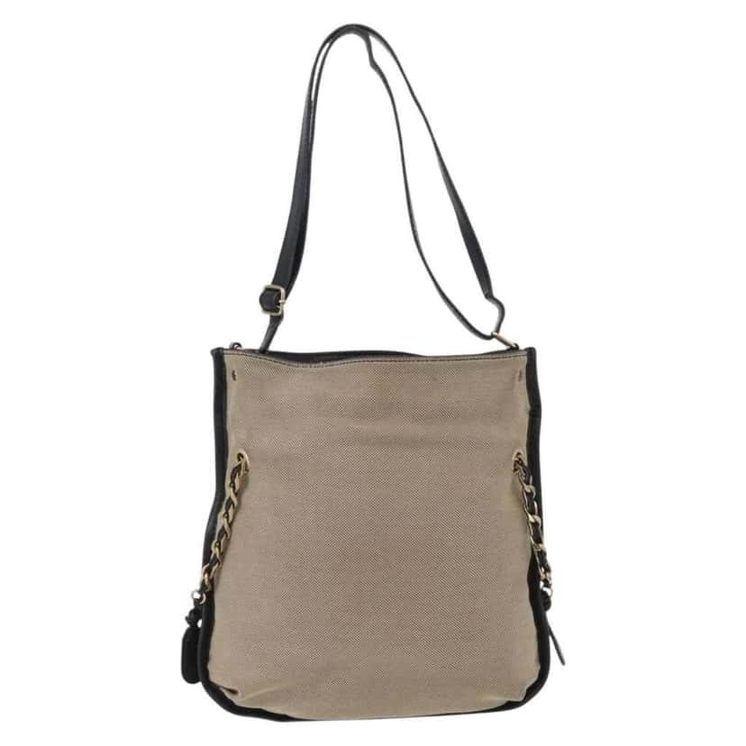 Chloe Vintage Shoulder Bag Beige Canvas Good condition - Back View
