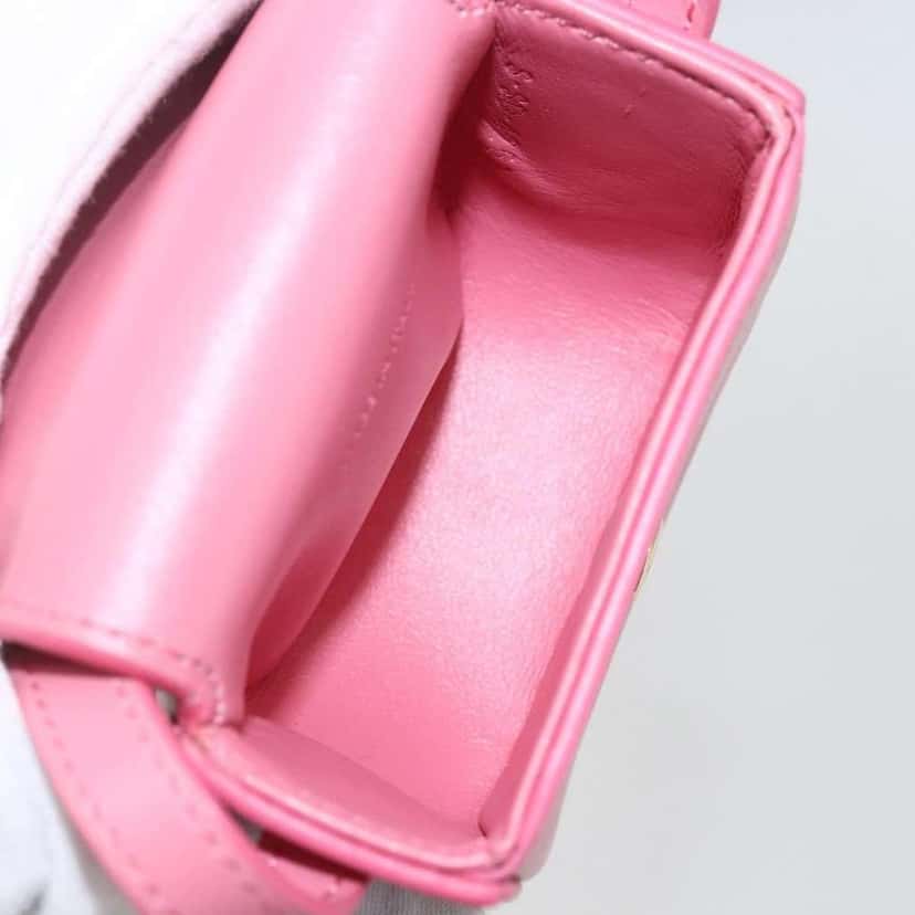 Celine Triomphe Shoulder Bag Pink Leather Good condition - Box View