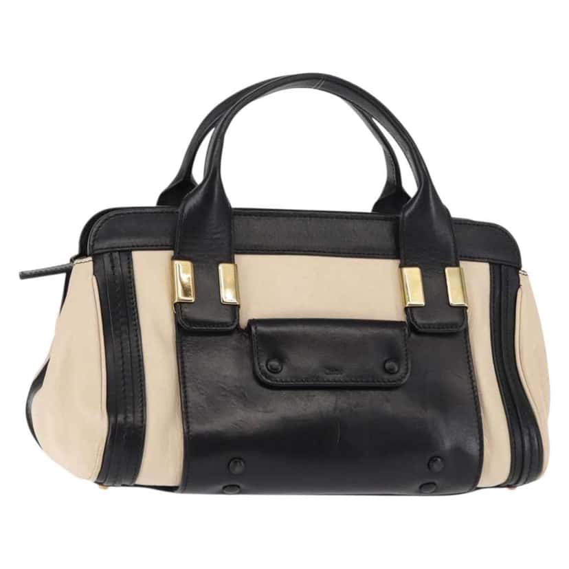 Chloe Alice Satchel White Leather Good condition - Front View