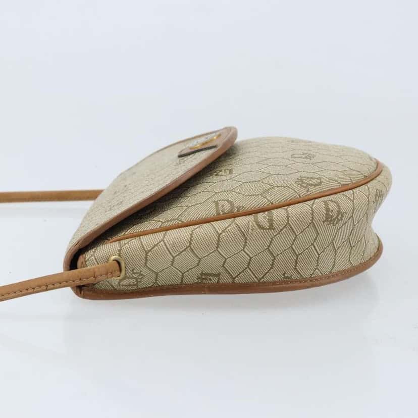 Christian Dior Vintage Honeycomb Shoulder Bag Beige Canvas Good condition - Model View
