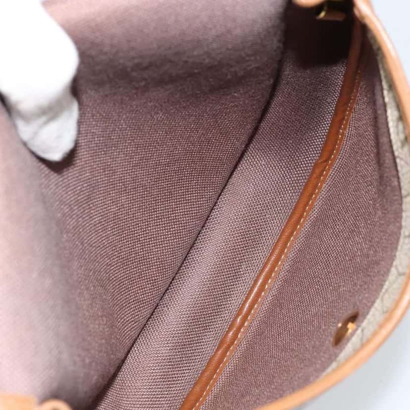 Christian Dior Vintage Honeycomb Shoulder Bag Beige Canvas Good condition - Box View