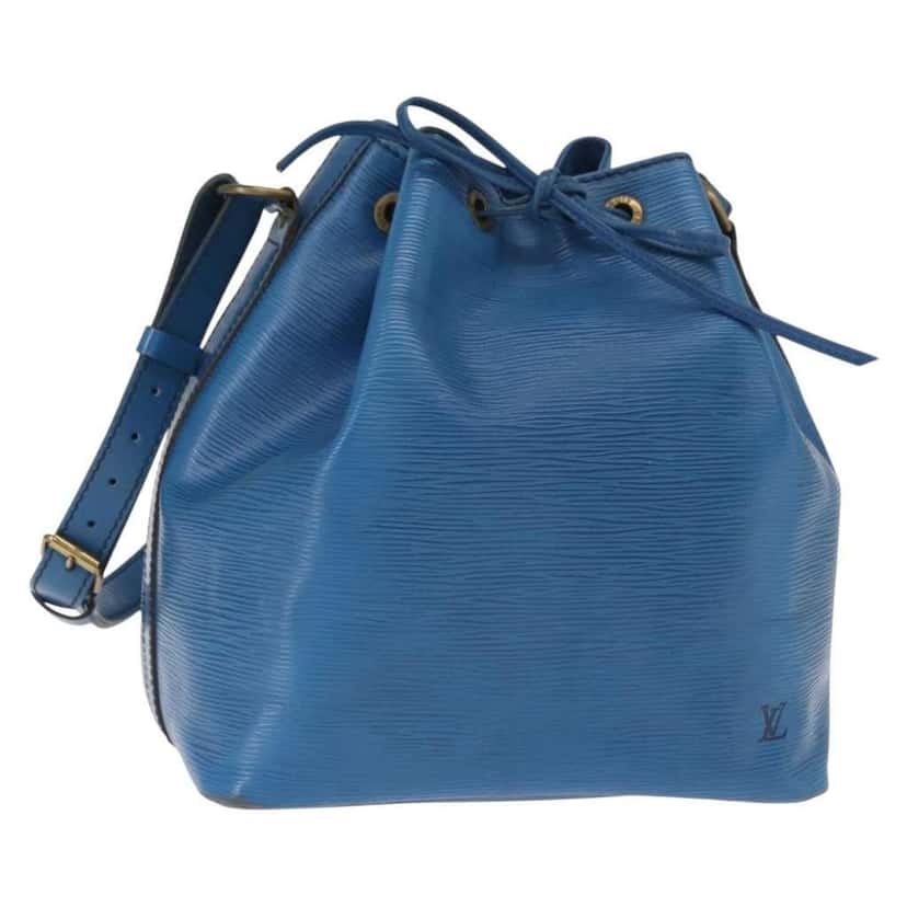 Louis Vuitton Petit Noe Handbag Blue Leather Fair condition - Front View