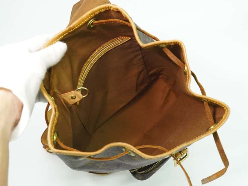 Louis Vuitton Vintage Montsouris Backpack Brown Canvas Fair condition - Model View