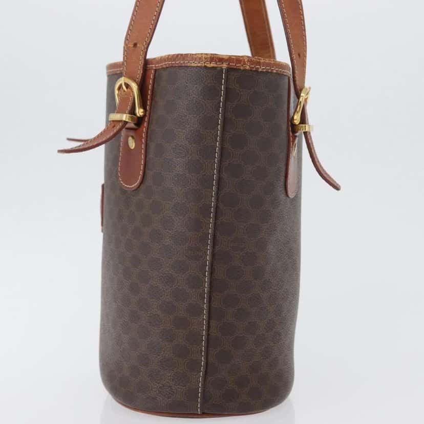 Celine Vintage Macadam Tote bag Brown Canvas Fair condition - Inside View