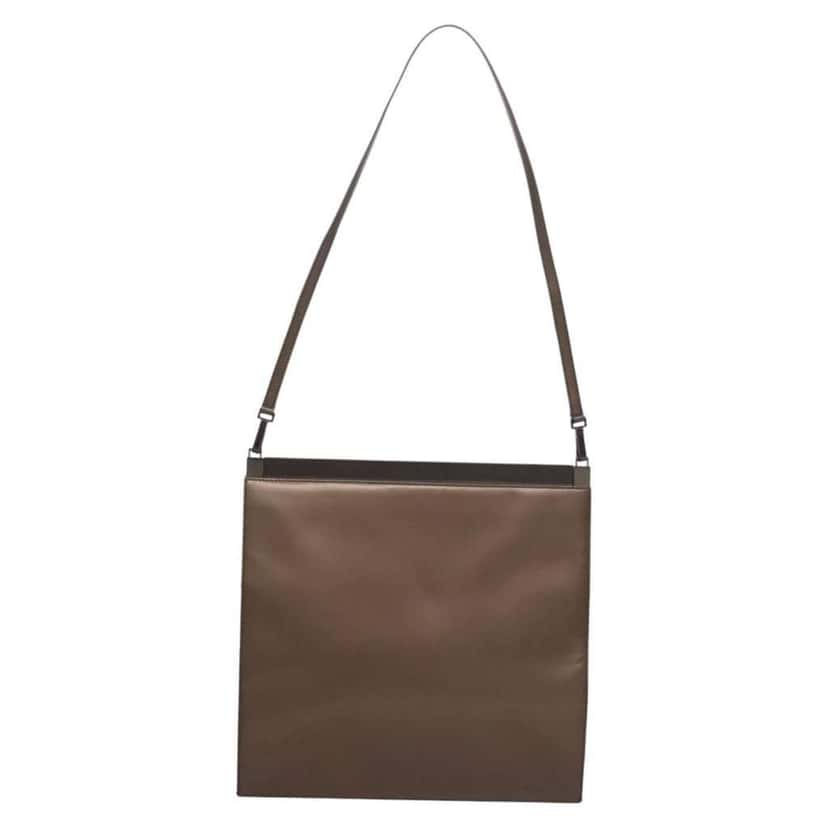 Gucci Vintage Shoulder Bag Brown Leather Good condition - Back View