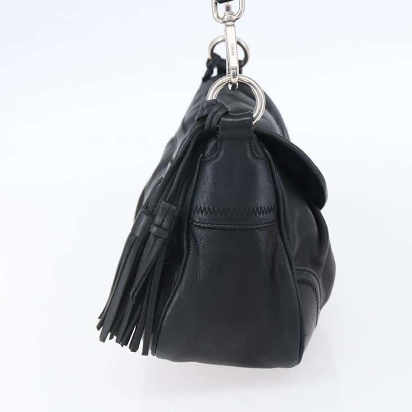 Prada Pushlock Shoulder Bag Black Leather Good condition - Inside View