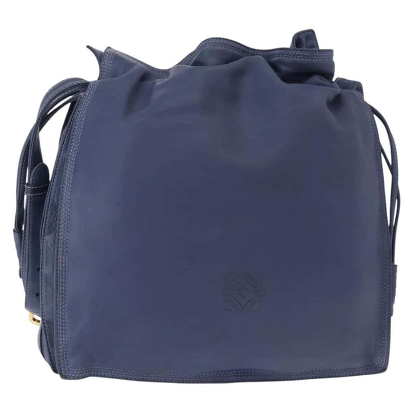 Loewe Flamenco Bag Blue Leather Good condition - Front View