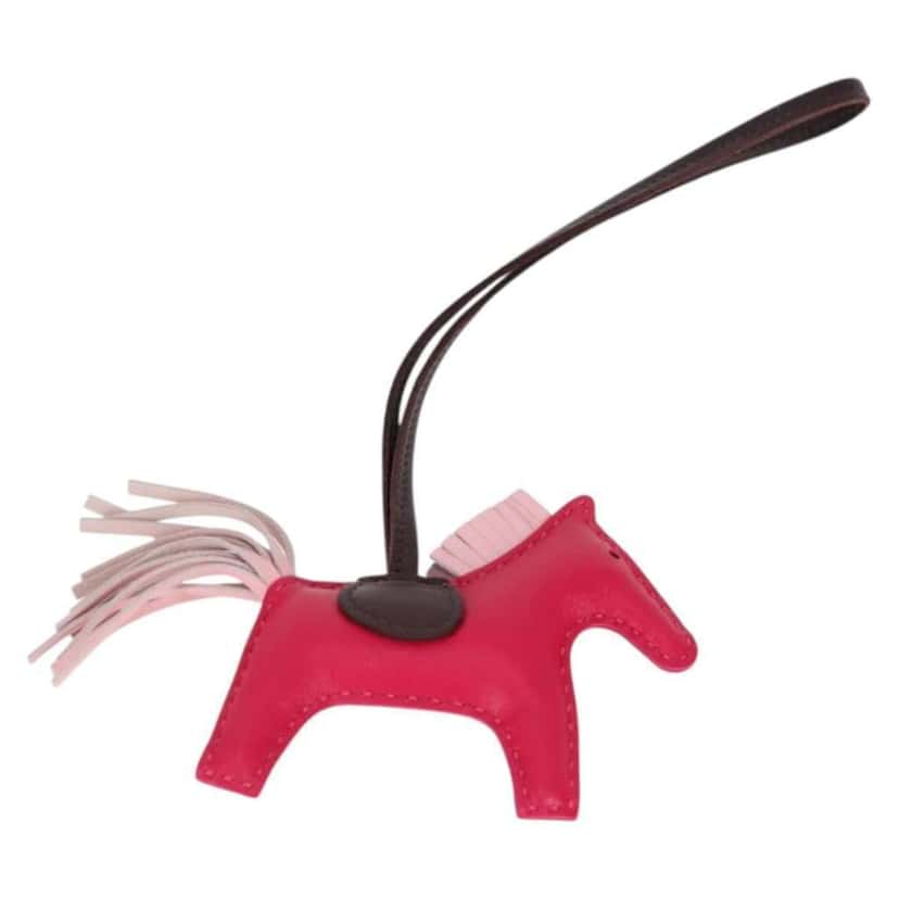 Hermès Pegase Rodeo Bag Charm Pink Leather Good condition - Back View