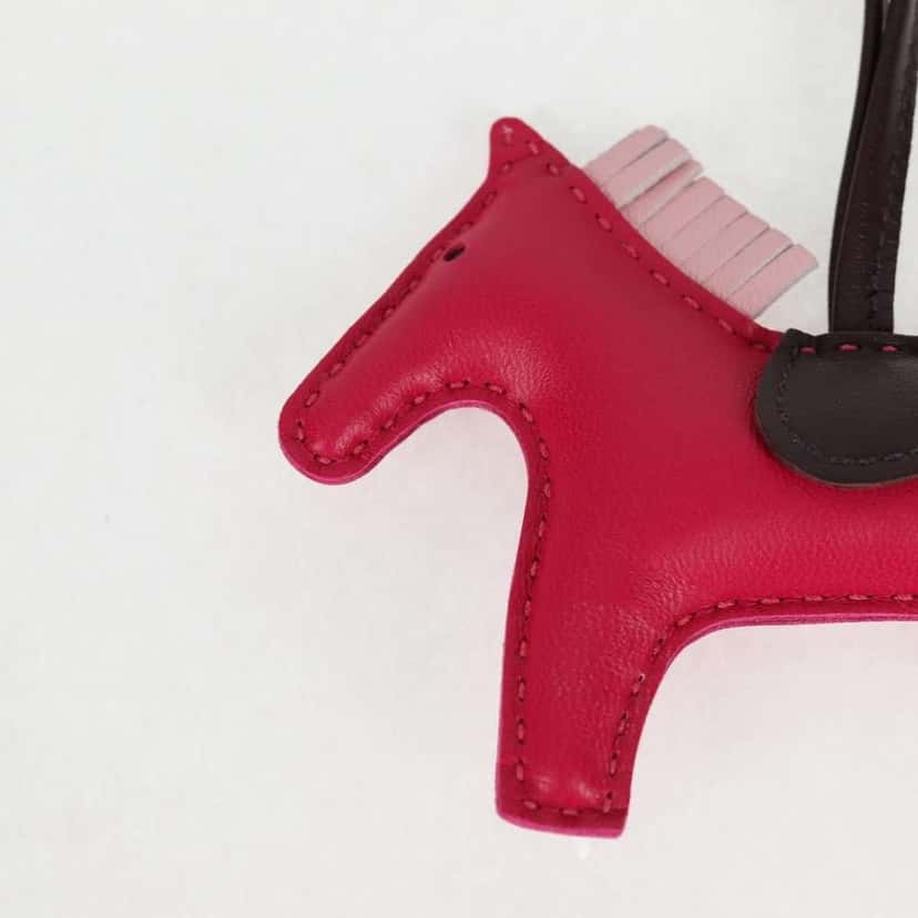 Hermès Pegase Rodeo Bag Charm Pink Leather Good condition - Inside View