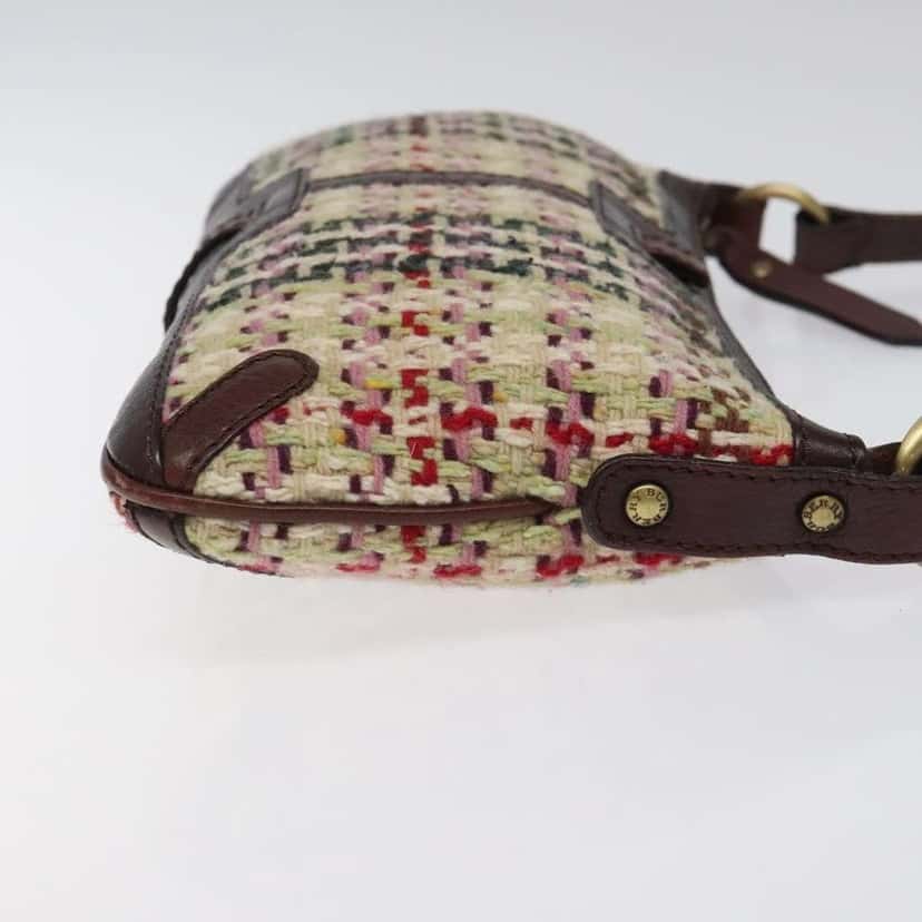 Burberry Vintage Shoulder Bag Beige Wool Good condition - Inside View
